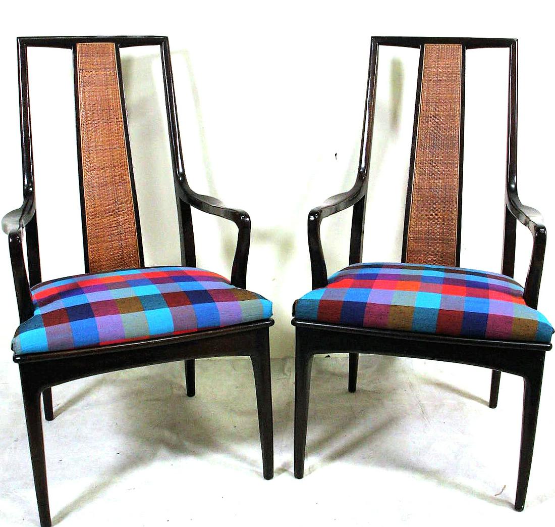 PAIR OF MCM JOHN STUART CANE BACK ARMCHAIRS (1 of 6)