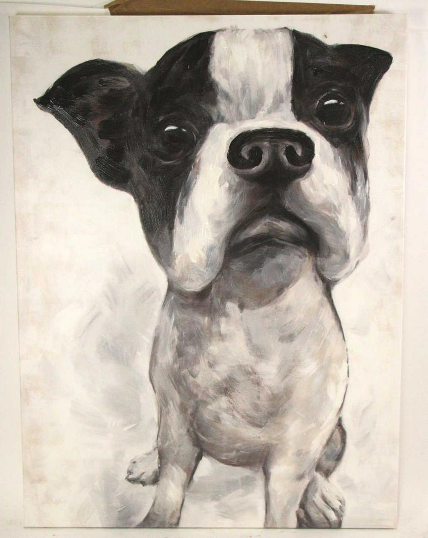 CHARLIE THE BOSTON TERRIER GICLEE ON CANVAS (1 of 3)