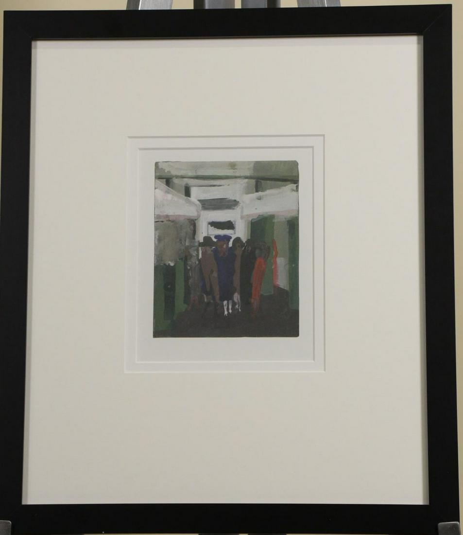 ATTRIBUTED TO ROTHKO FRAMED ASTRACT LITHO (1 of 3)