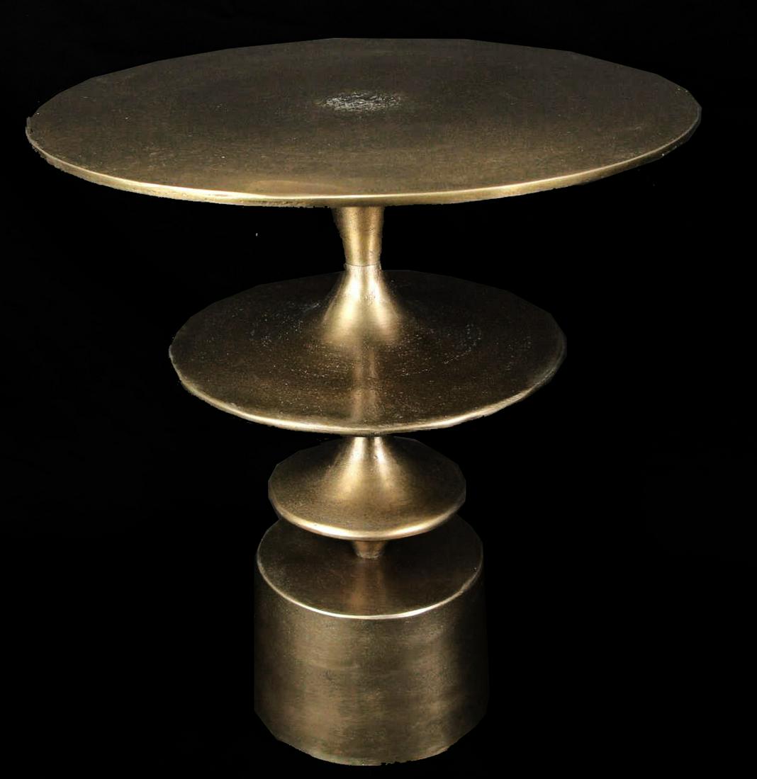 EROS MULTI-TIERED GOLD SIDE TABLE (1 of 3)