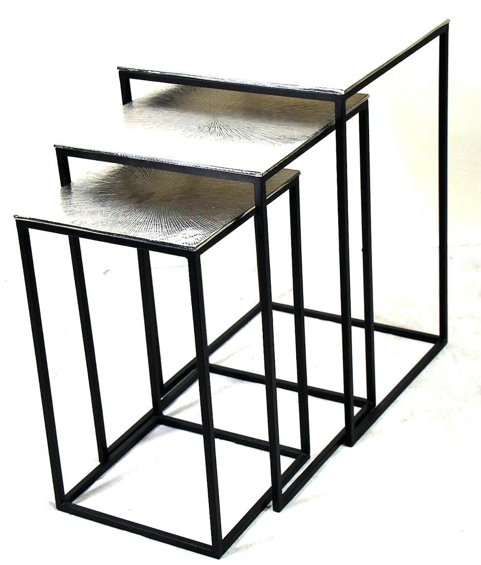 IRVINE NEST OF TABLES: IRVINE NEST OF TABLES Height: 24 in. by Width: 15.5 in. by Depth: 15.5