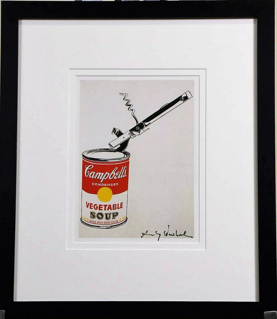 ATTRIBUTED TO ANDY WARHOL "SOUP CAN" PRINT (1 of 4)