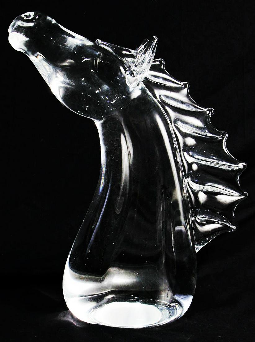 ART GLASS THOROUGHBRED HORSE HEAD (1 of 4)