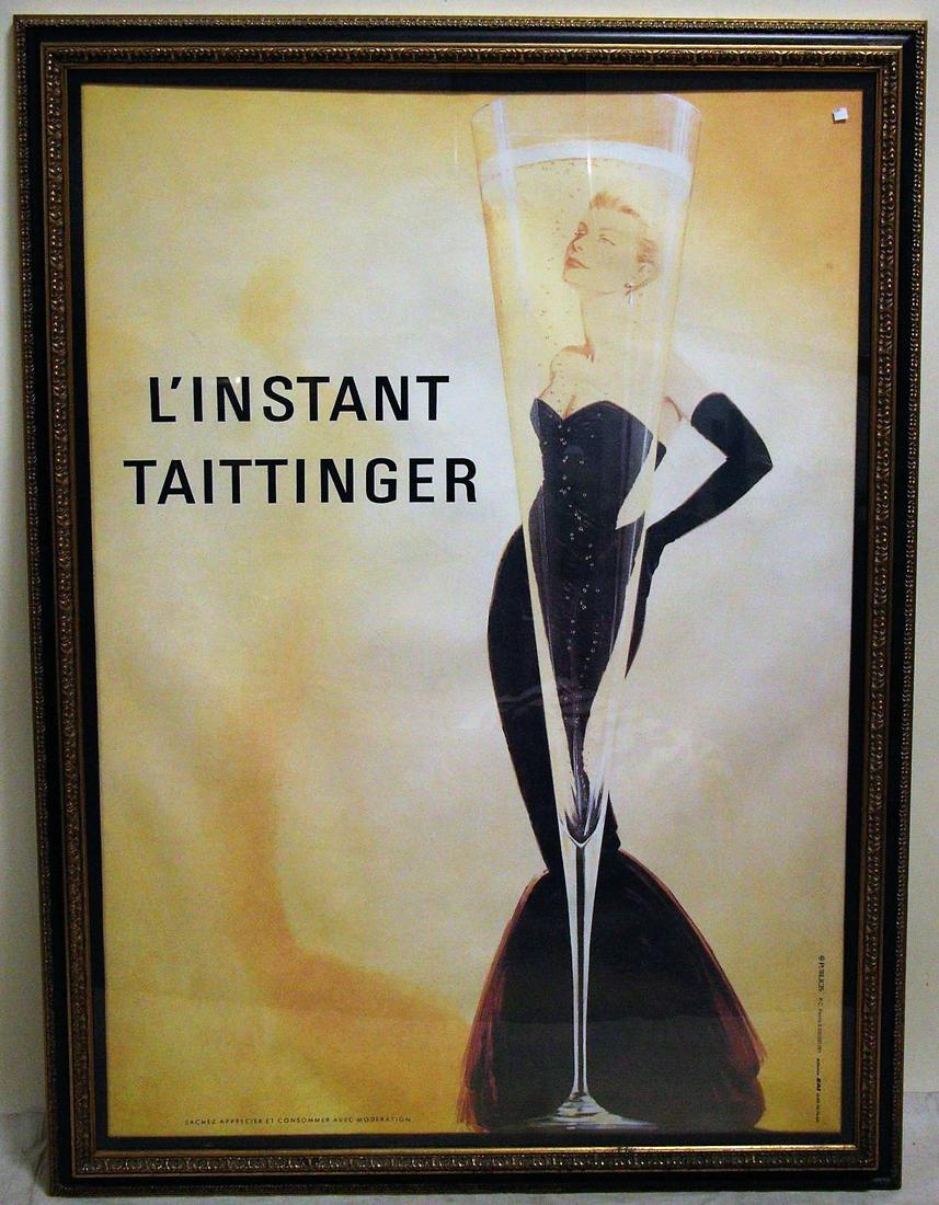 LARGE L'INSTANT TAITTINGER POSTER PRINT (1 of 4)