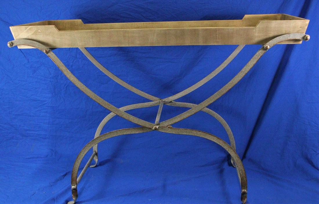 WOOD TRAY TOP FOLDING CONSOLE TABLE (1 of 4)