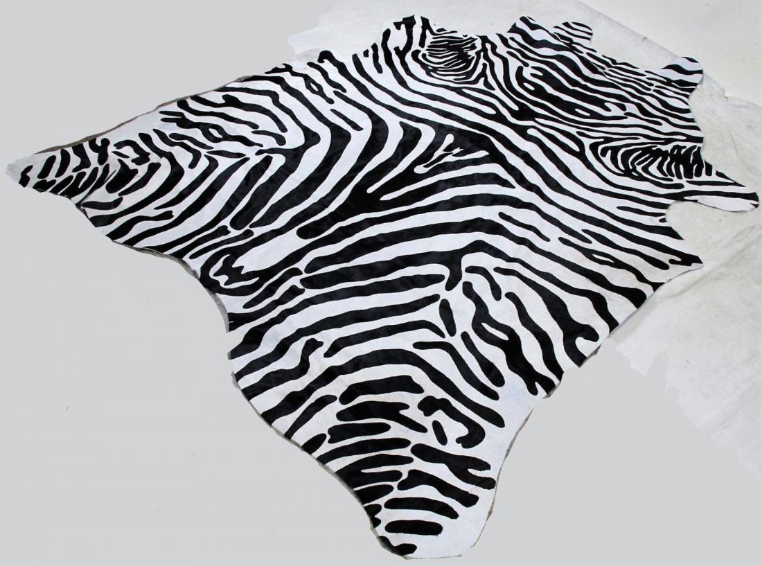 ZEBRA PRINT COWHIDE RUG (1 of 4)