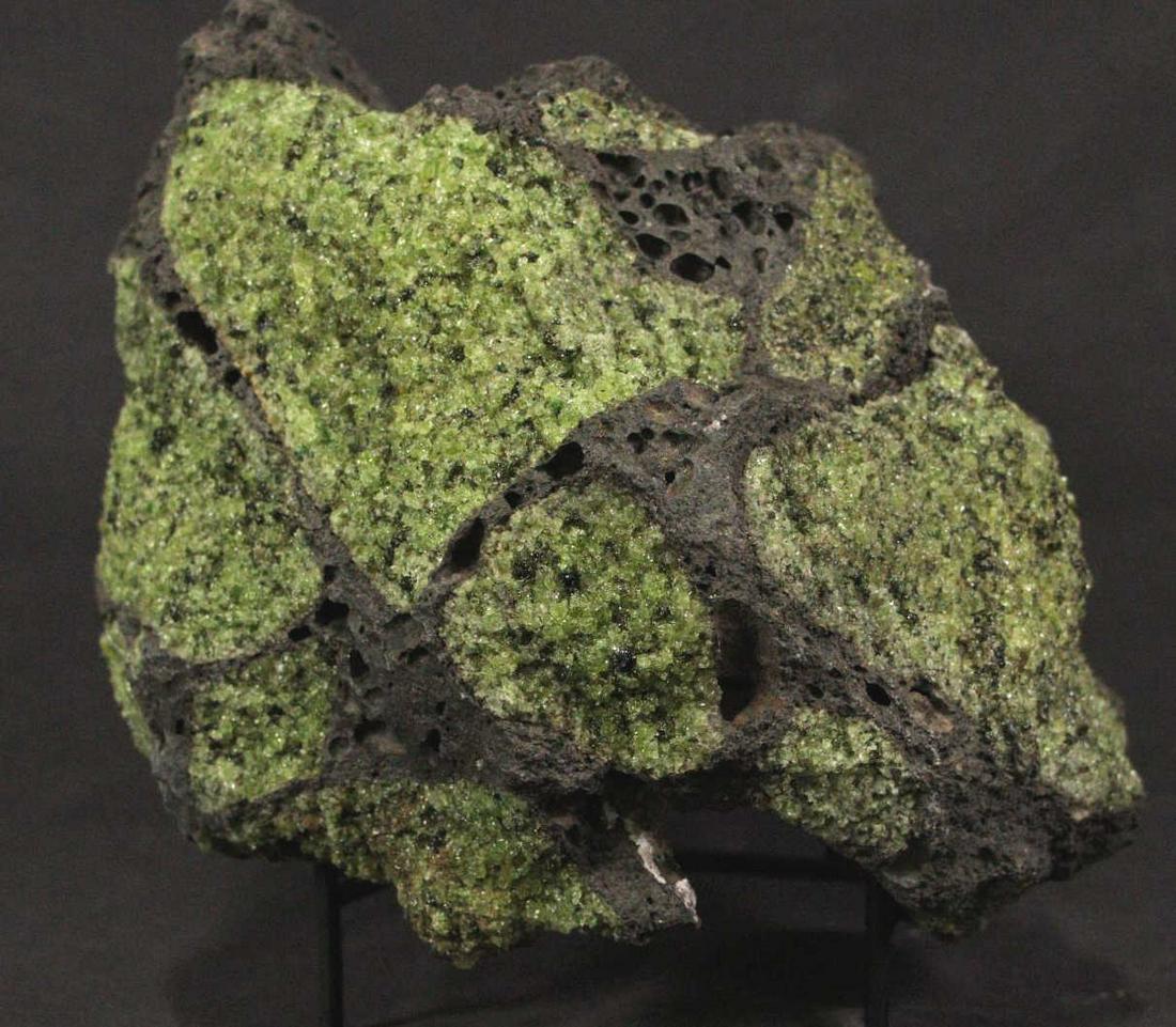 LARGE PERIDOT SPECIMEN: 11.4 LB LARGE PERIDOT SPECIMEN - (PR10). Height: 8 in. by Width: 8 in. by Depth: 7 in.