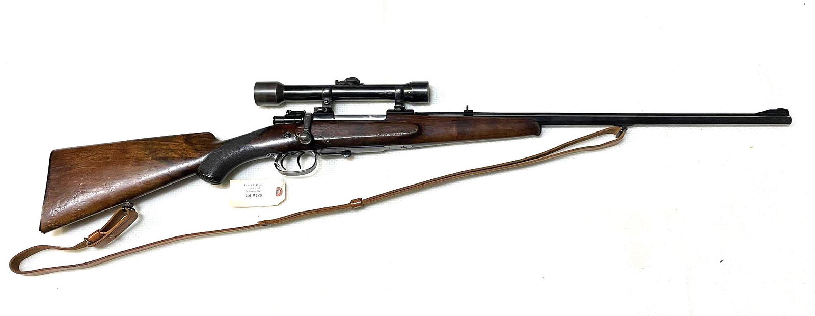 HUGO KEINER SUHL CUSTOM K98 BOLT RIFLE (USED): USED 1920'S CUSTOM GERMAN HUGO KEINER SUHL K98 RECEIVER BUILT HUNTING RIFLE - 22in KEINER OCTAGON BARREL CALIBER: 8MM MAUSER; SERIAL NUMBER: NSN; USED FIREARM(L2322)