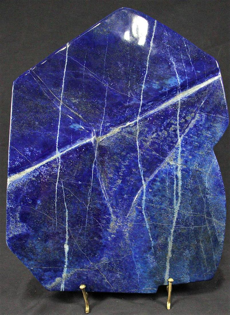 45.2LB LAPIS LAZULI POLISHED FREEFORM: 45.2LB LAPIS LAZULI POLISHED FREEFORM Height: 18 in. by Width: 14 in. by Depth: 2 in.