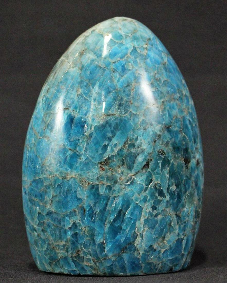 POLISHED APATITE FREEFORM: 2.0 LB POLISHED APATITE FREEFORM - (AT4) Height: 5 in. by Width: 3 in. by Depth: 2 in.