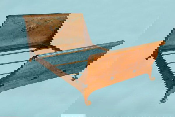 QUEEN SIZE HAND PAINTED METAL SLEIGH BED: HAND PAINTED METAL SLEIGH BED. QUEEN SIZE. Height: 40 1/2 in. by Width: 60 in. by Depth: 97 in.