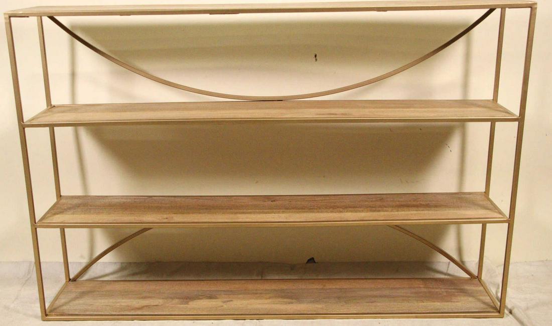 HAMMOND MARROW WOODEN SHELF & IRON BOOKSHELVES (1 of 3)