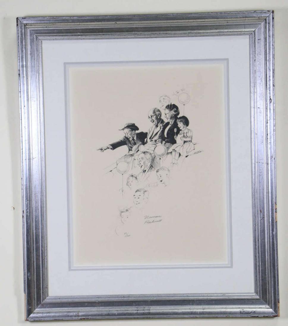 NORMAN ROCKWELL FRAMED AND MATTED PRINT (1 of 5)