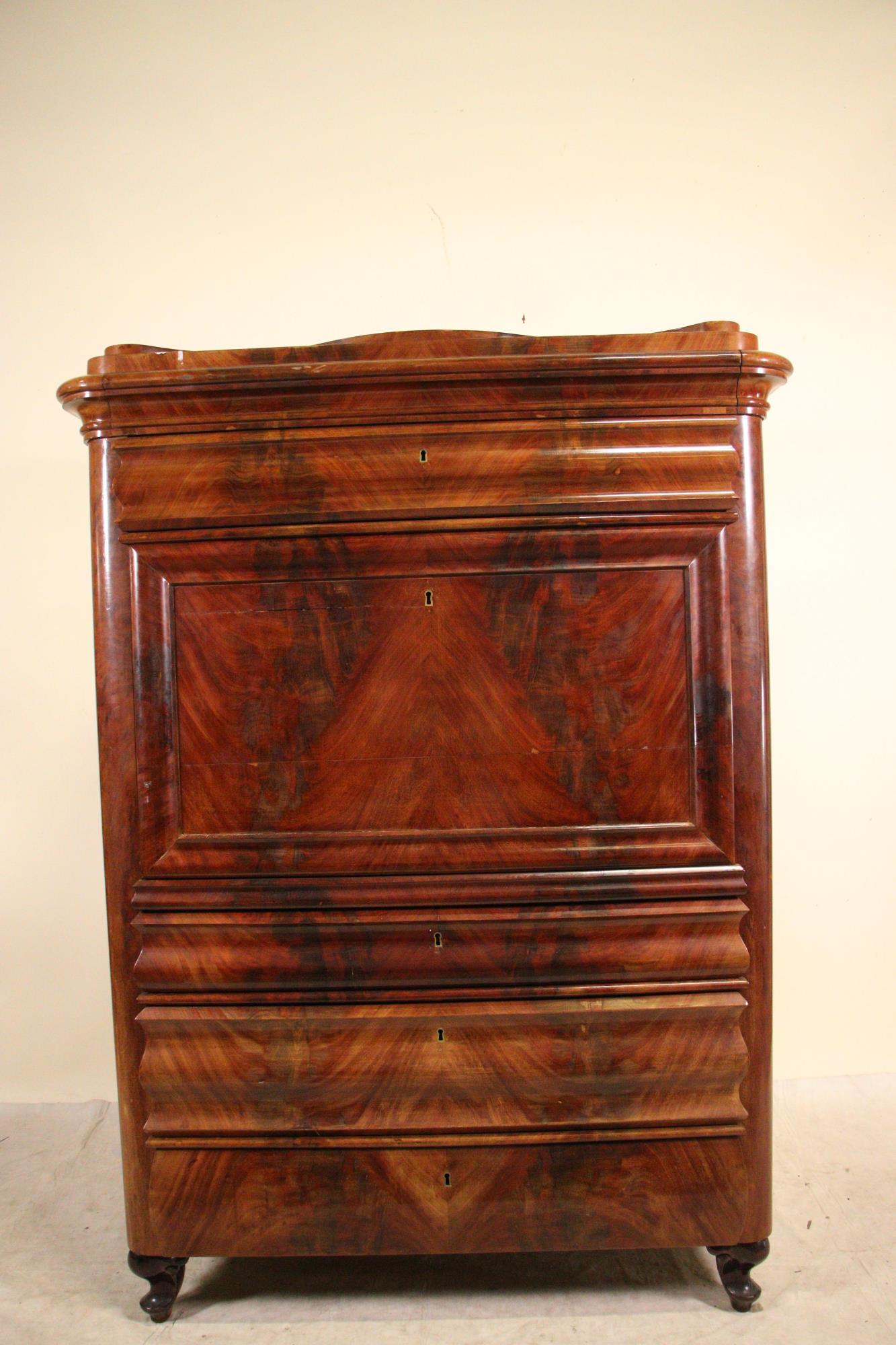 19th CENTURY MAHOGANY FALL FRONT SECRETARY (1 of 7)