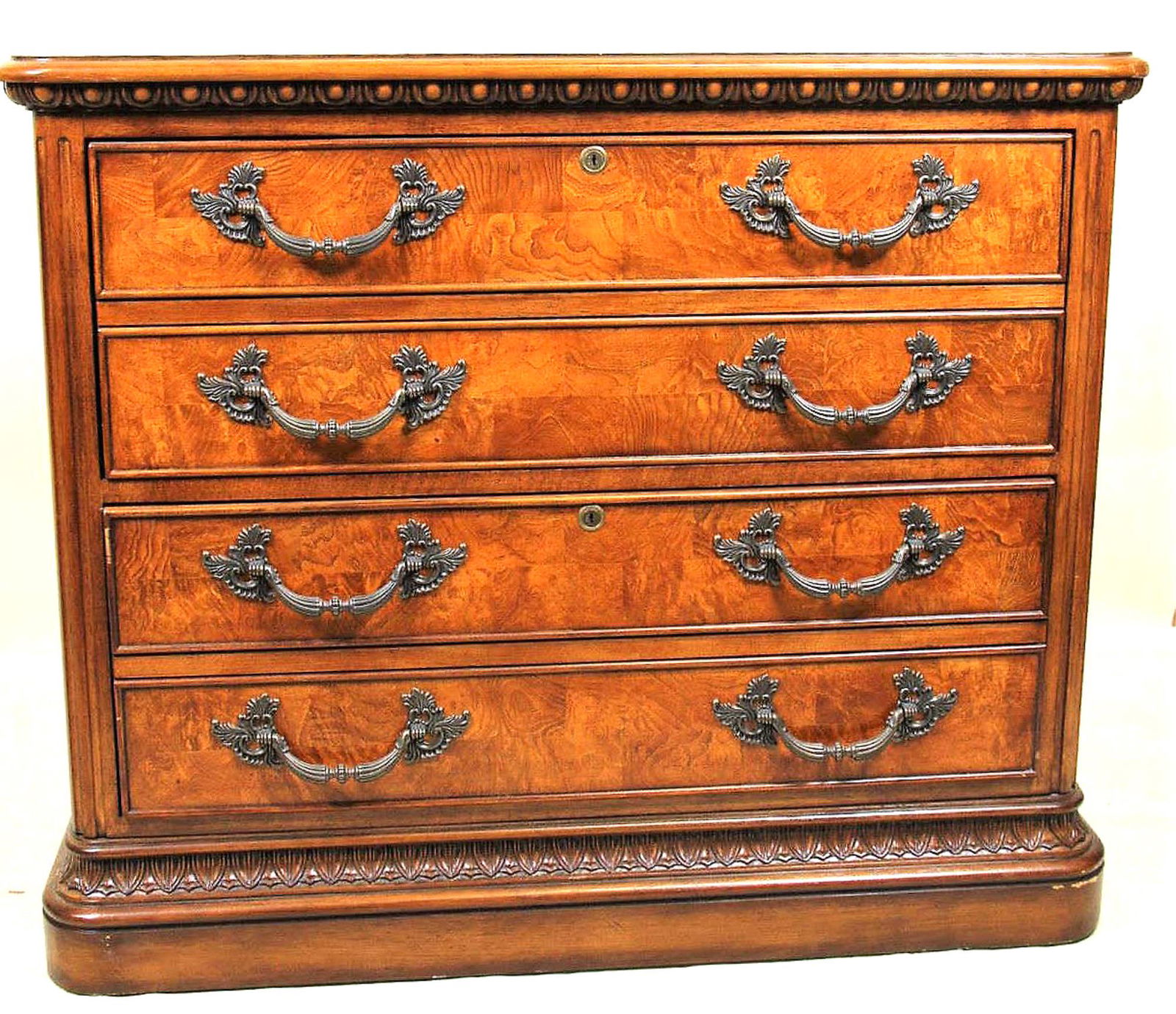 TRADITIONAL FILE CABINET WITH TWO DRAWERS: TRADITIONAL FILE CABINET WITH TWO DRAWERS. Height: 32 in. by Width: 38 in. by Depth: 23 in.