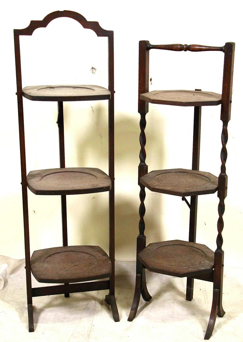 PAIR OF 19th CENTURY FOLDING CAKE STANDS (1 of 5)