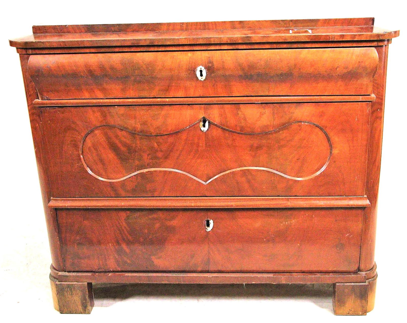 19th CENTURY BIEDERMEIER MAHOGANY CHEST (1 of 4)