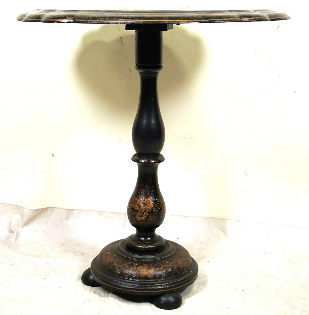 VICTORIAN PAPIER MACHE FLIP TOP TABLE (1 of 4)