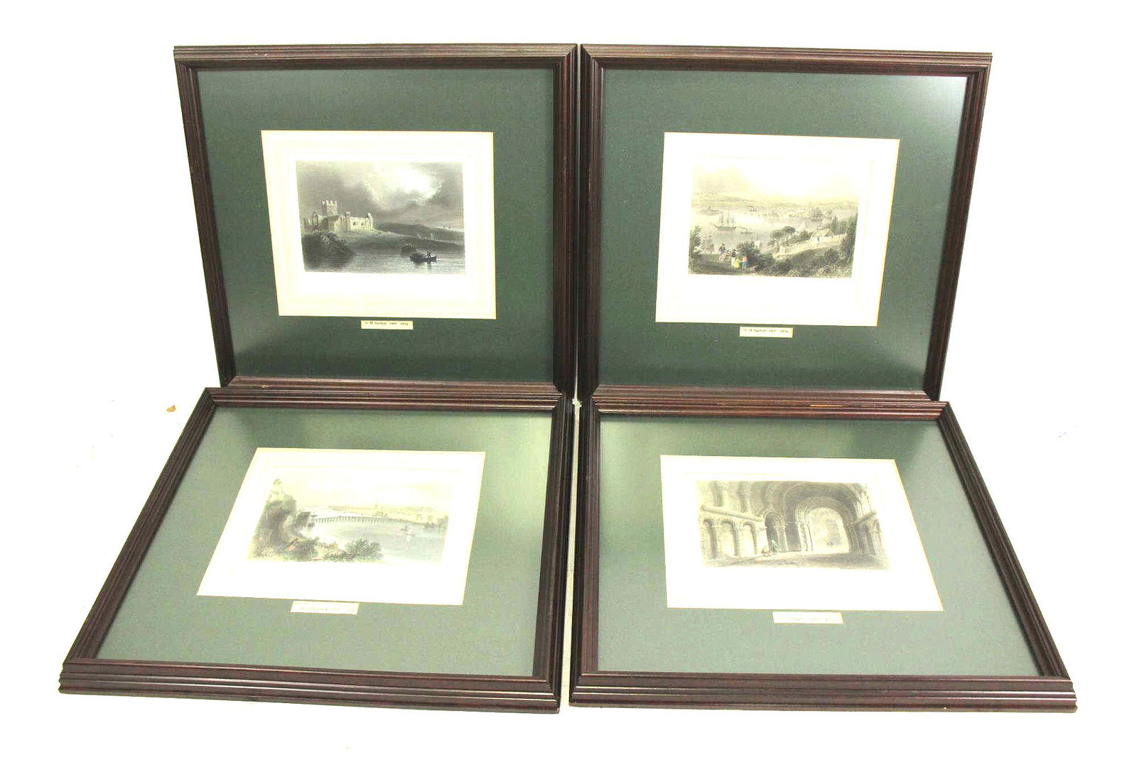 LOT OF FOUR FRAMED & MATTED W. H. BARTLETT PRINTS (1 of 11)