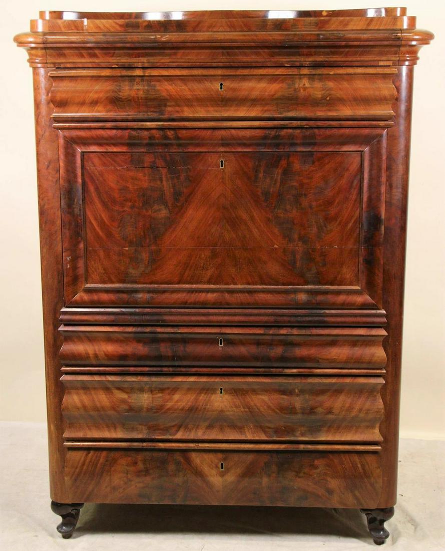 19th CENTURY BIEDERMEIER FALL FRONT SECRETARY (1 of 10)