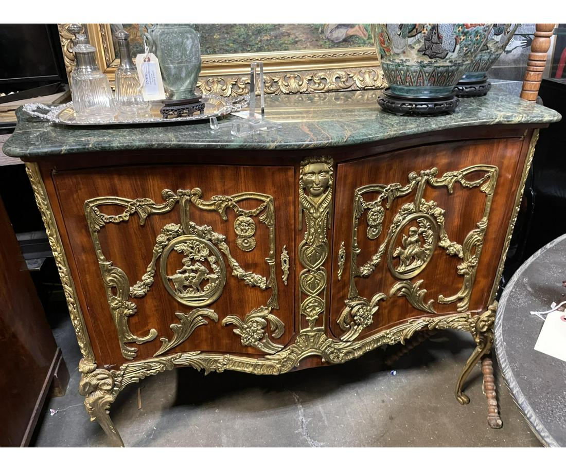 ANTIQUE MARBLE TOP CHEST (1 of 2)