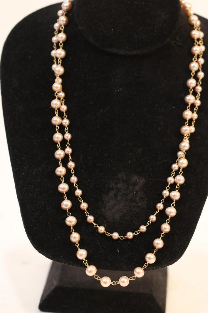 14kt PINK ROSE PEARL ESTATE JEWELRY SET (1 of 7)
