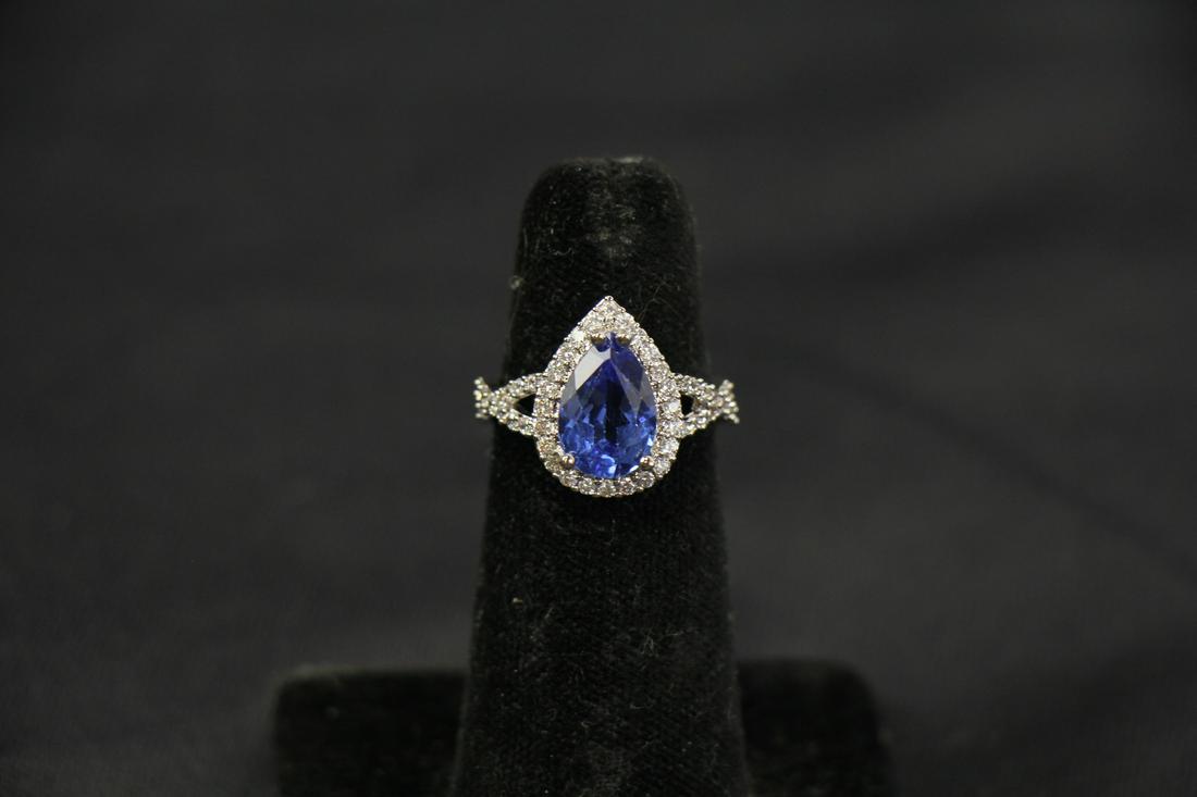 PEAR CUT TANZANITE EVENING RING (1 of 3)
