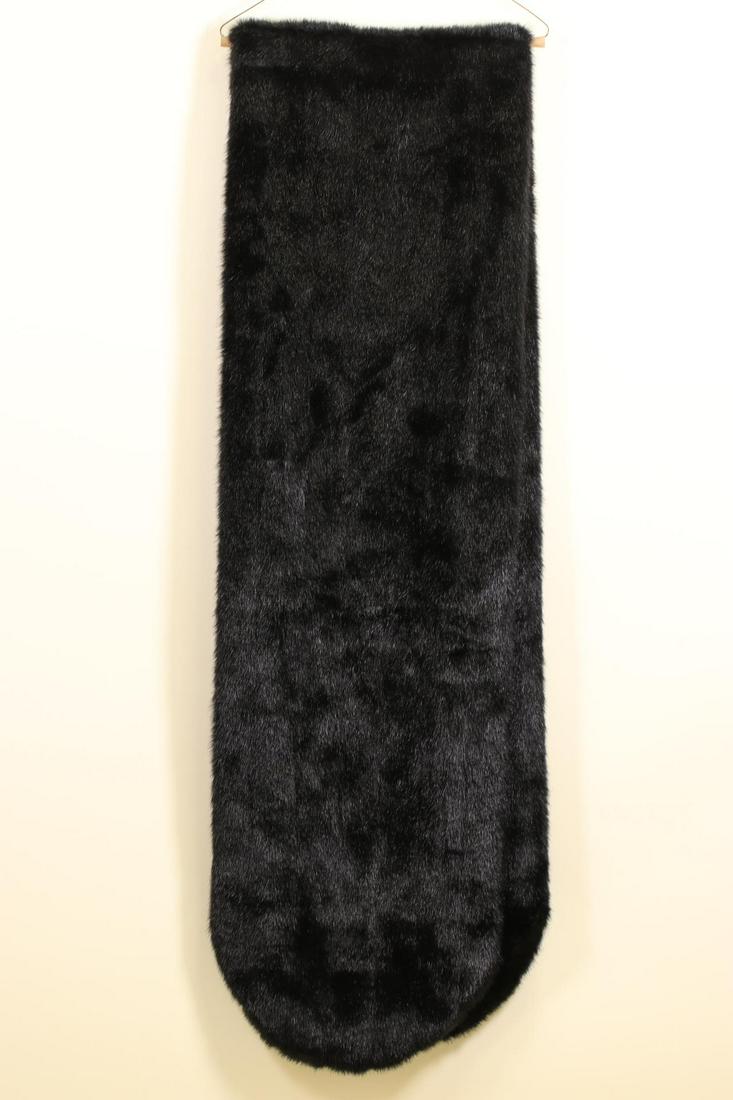LADIES BLACK MINK FAUX FUR SHAWL WRAP (1 of 1)