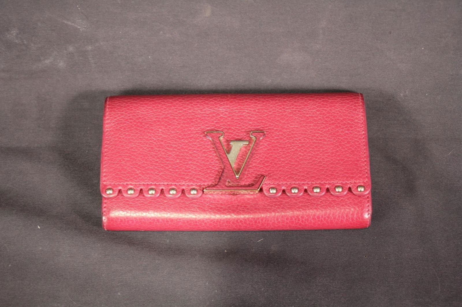 Louis Vuitton Groseille Pink Studded Wallet (1 of 3)