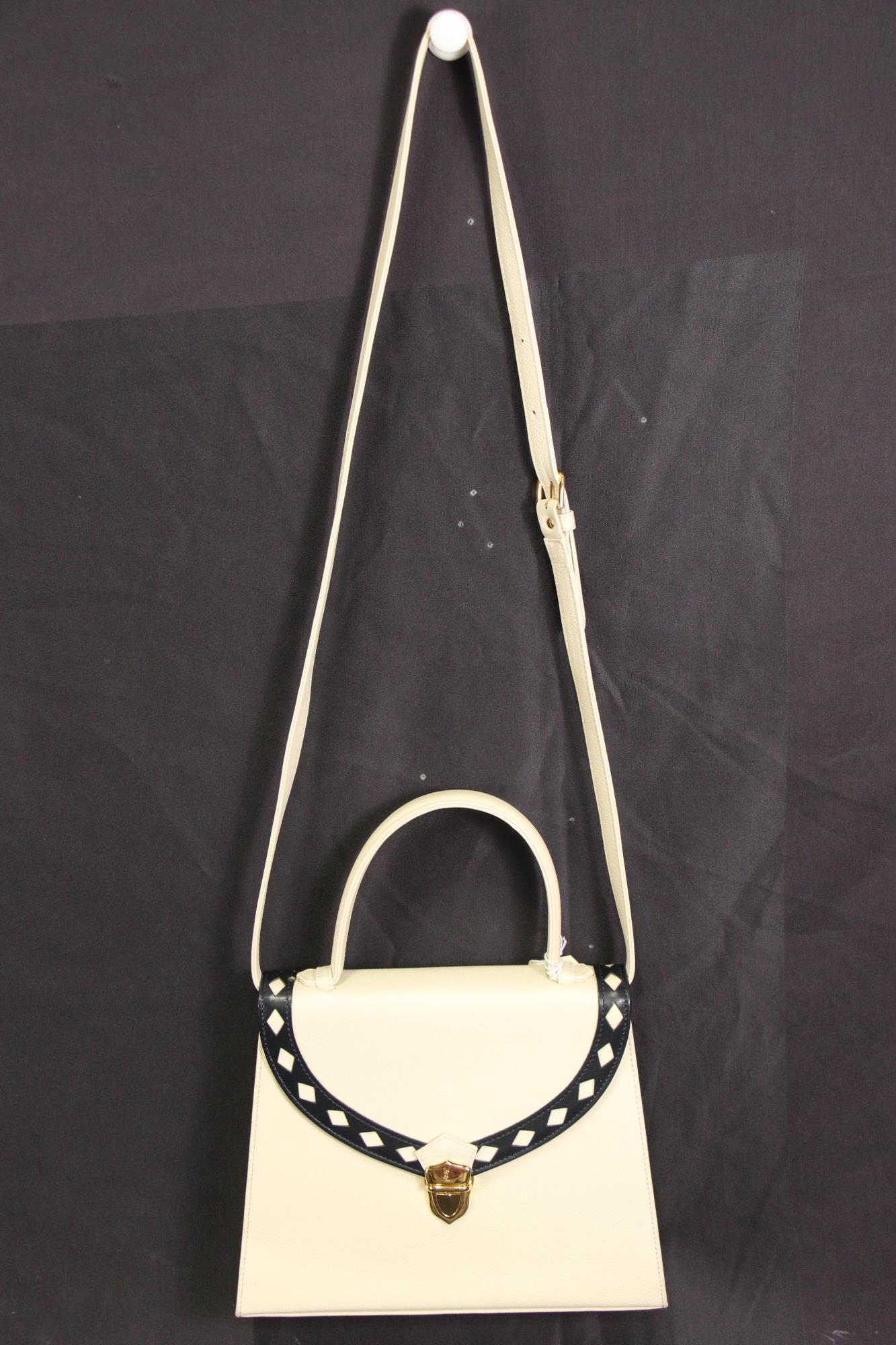 Yves Saint-Laurent Ivory/Black Shoulder Bag (1 of 3)