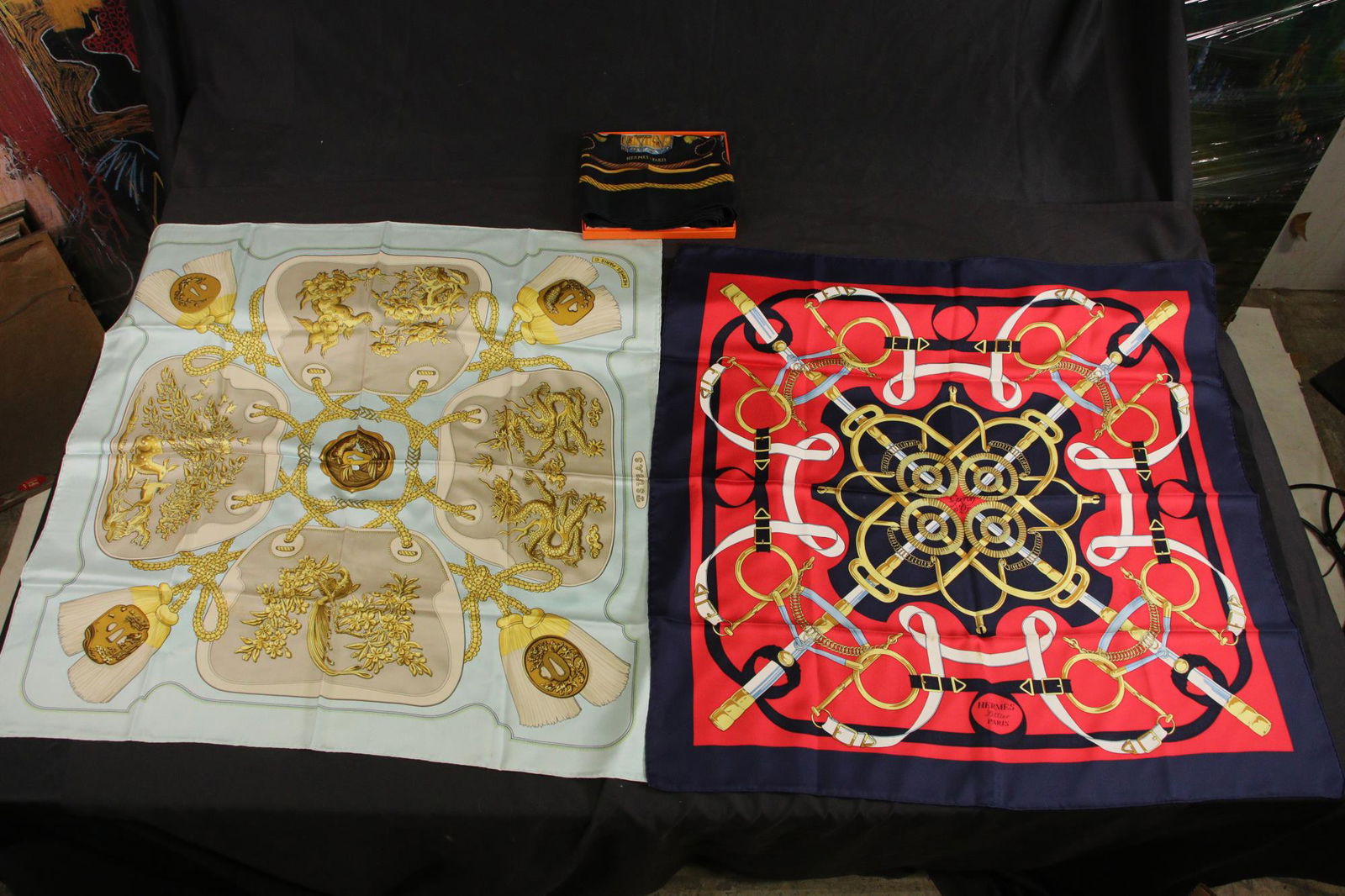 Set Of Three Hermes Silk Scarves (1 of 12)