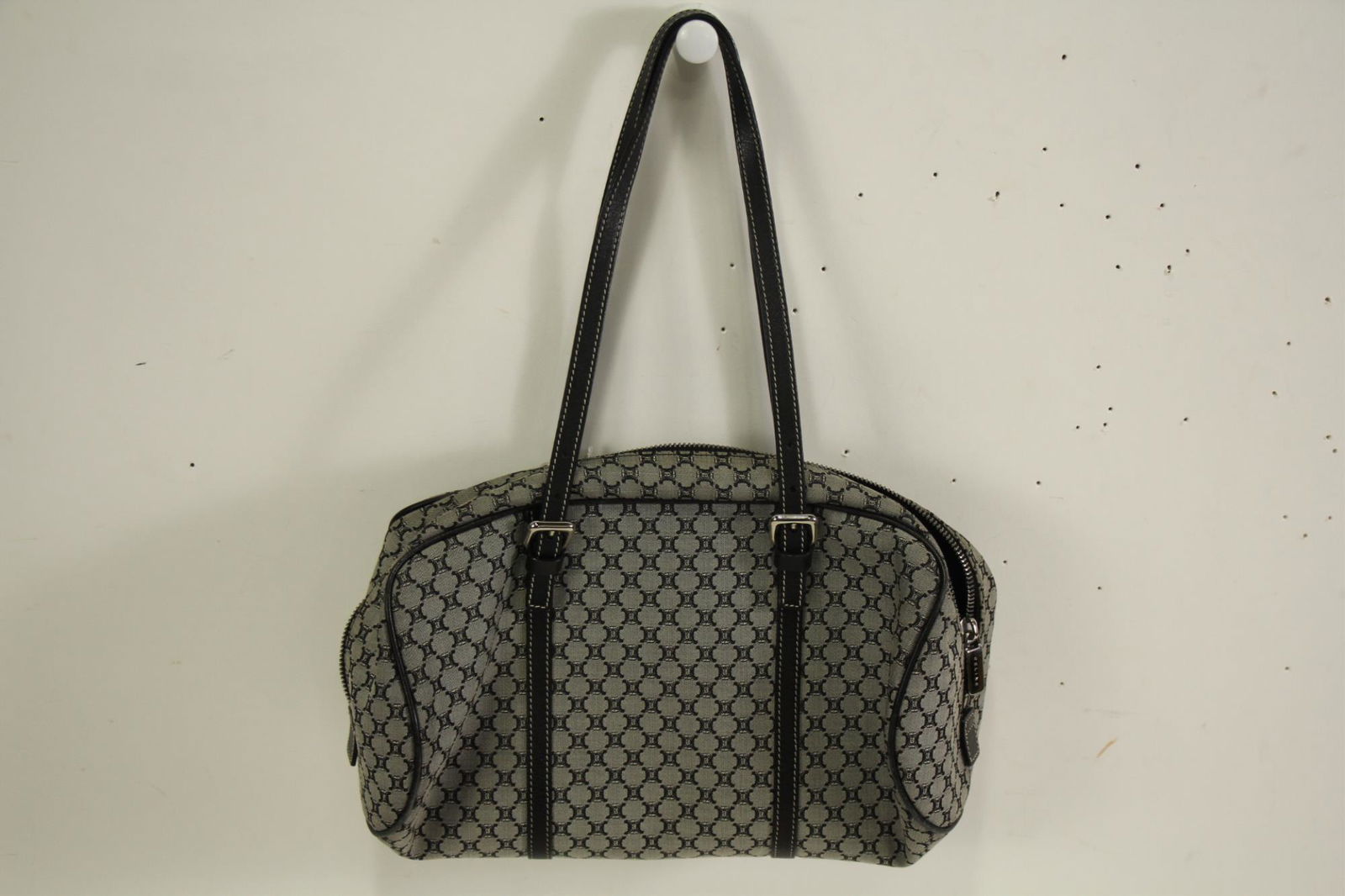 Celine Gray/Black Barrel Tote Bag (1 of 2)