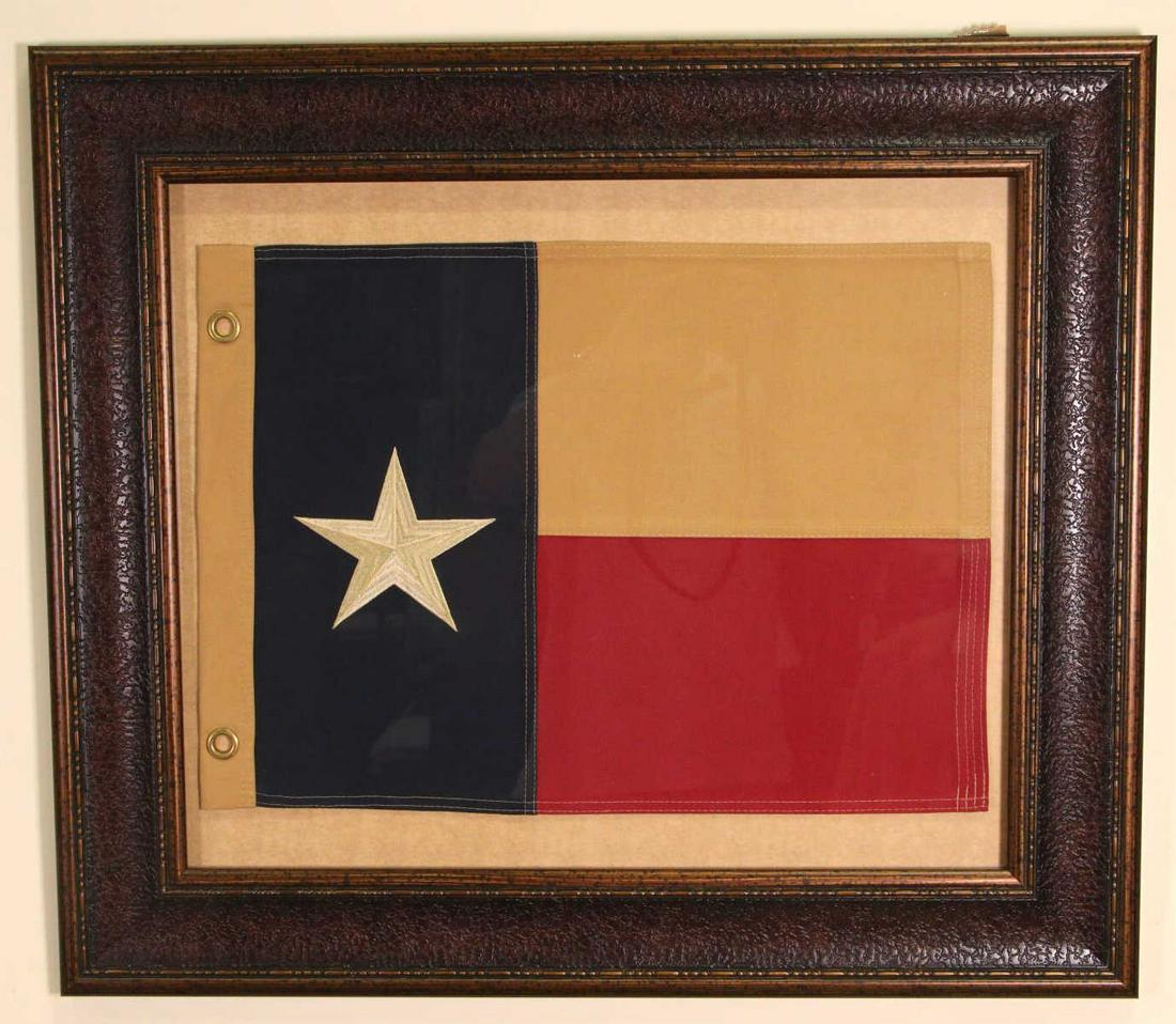 FRAMED TEXAS LONE STAR STATE FLAG: FRAMED TEXAS LONE STAR STATE FLAG Height: 27 in. by Width: 31 in.