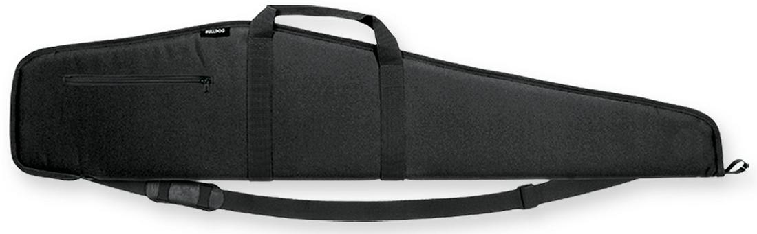 NEW BULLDOG 48in SCOPED RIFLE NYLON BAG: NEW BULLDOG 48in EXTREME SCOPED RIFLE BLACK NYLON BAG - EXTRA HEAVY DUTY WATER RESISTANT NYLON SHELL; ADJUSTABLE SHOULDER STRAP WITH SWIVELS; SOFT FUR LINING