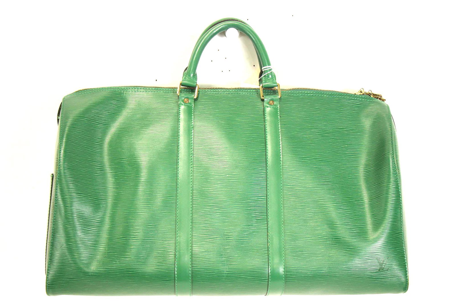 Louis Vuitton Green Keepall Travel Bag: Louis Vuitton Green Epi Keepall Travel Bag Includes Luggage Tag, Handle Strap - IN EXCELLENT CONDITION (COA Included)