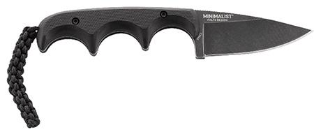CRKT MINIMALIST 2.16in BLK DROP PT KNIFE: CRKT MINIMALIST 2.16in BLK DROP PT KNIFE - Fixed Drop Point; Plain EDGE; Black Stonewash 5Cr15MoV STAINLESS STEEL Blade; G10 Black HandlE; INCLUDE SHEATH