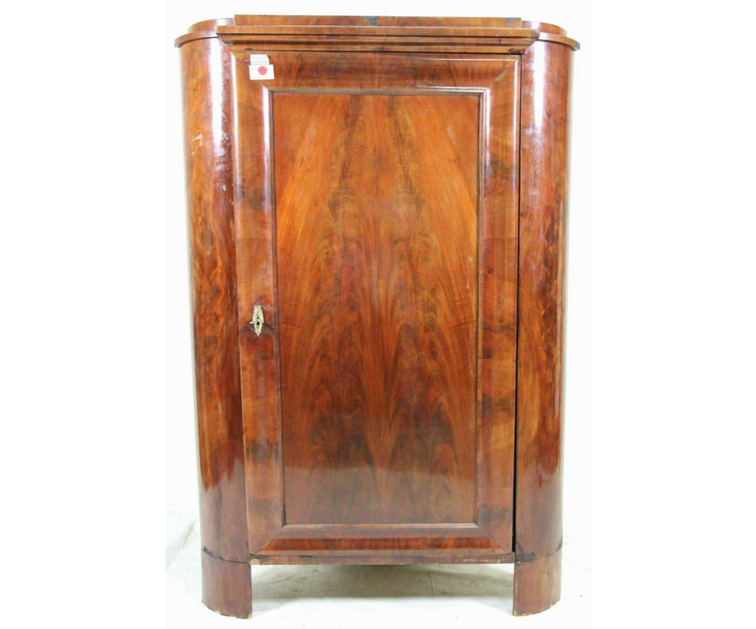 19th CENTURY MAHOGANY CORNER CABINET (1 of 3)