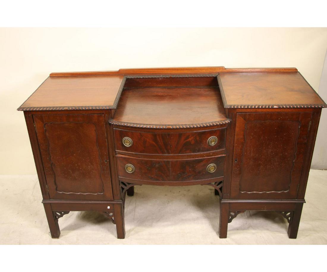 19th CENTURY MAHOGANY SIDEBOARD: 19th CENTURY MAHOGANY SIDEBOARD. Height: 36 in. by Width: 59 in. by Depth: 23 in.