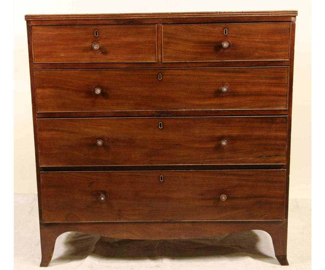 ANTIQUE GEORGE III FIVE DRAWER CHEST (1 of 4)