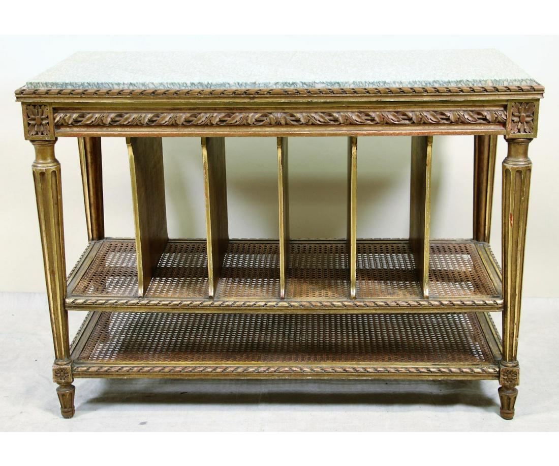 19th CENTURY FRENCH MARBLE TOP MUSIC CABINET (1 of 4)