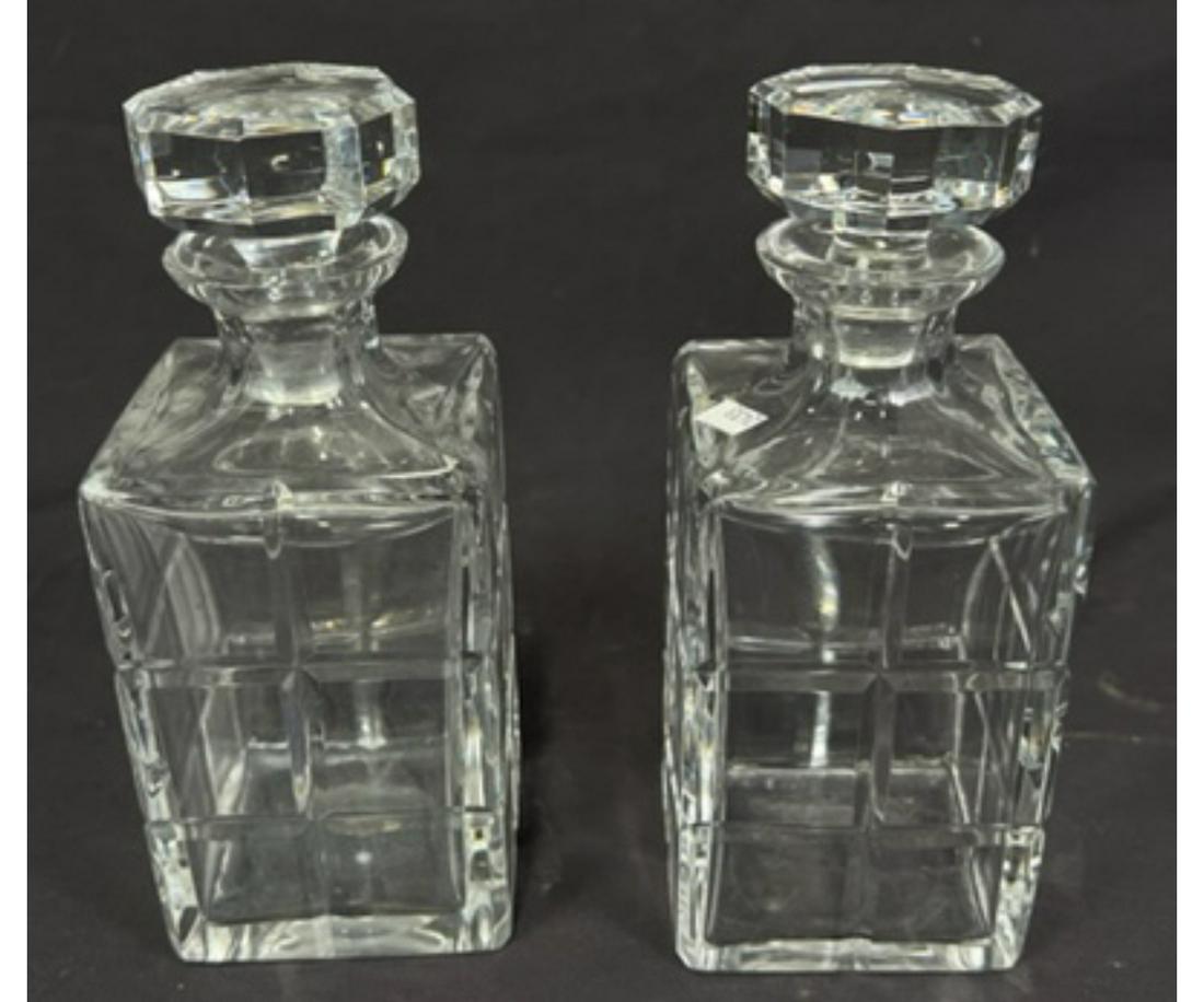 PAIR OF CUT GLASS DECANTERS (1 of 2)