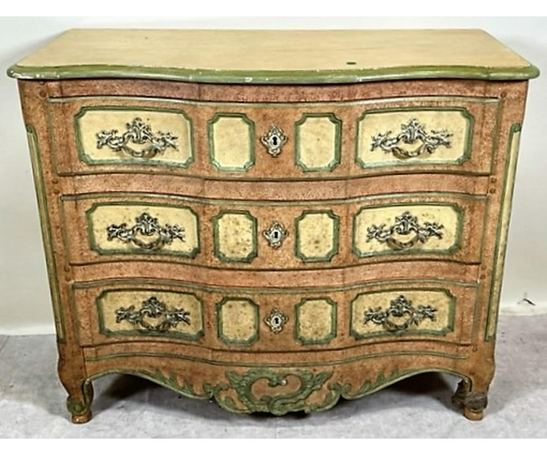 BAKER PAINTED FRENCH STYLE THREE DRAWER CHEST (1 of 3)