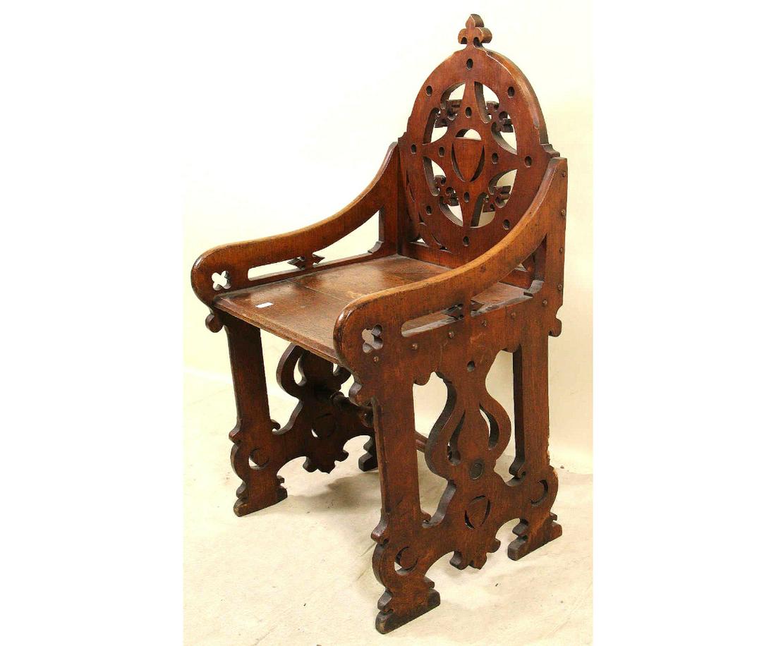 CHILD'S GOTHIC REVIVAL ARMCHAIR (1 of 4)
