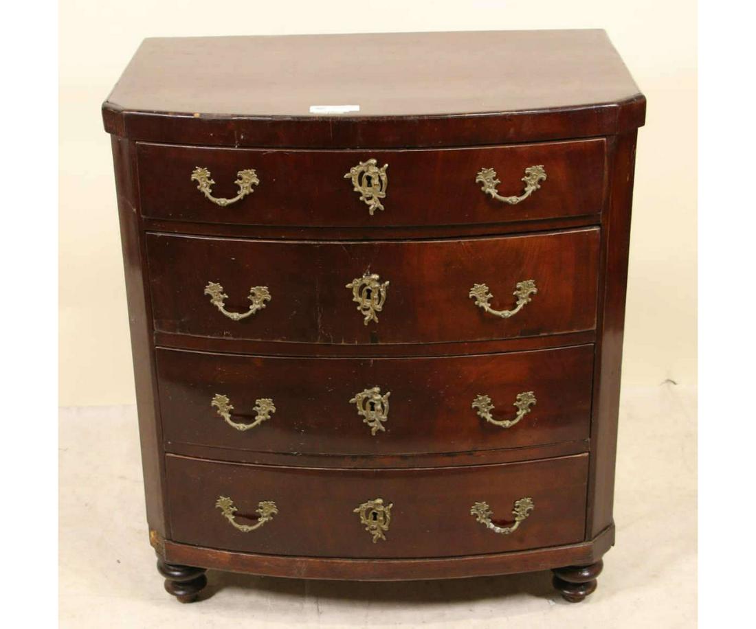 19th CENTURY DANISH MAHOGANY BEDSIDE CABINET (1 of 4)