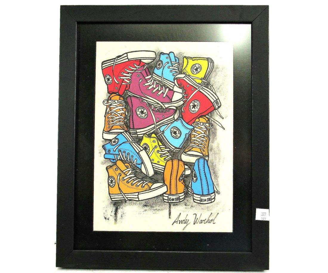 ATTRIBUTED TO ANDY WARHOL "ALLSTAR" DRAWING (1 of 5)