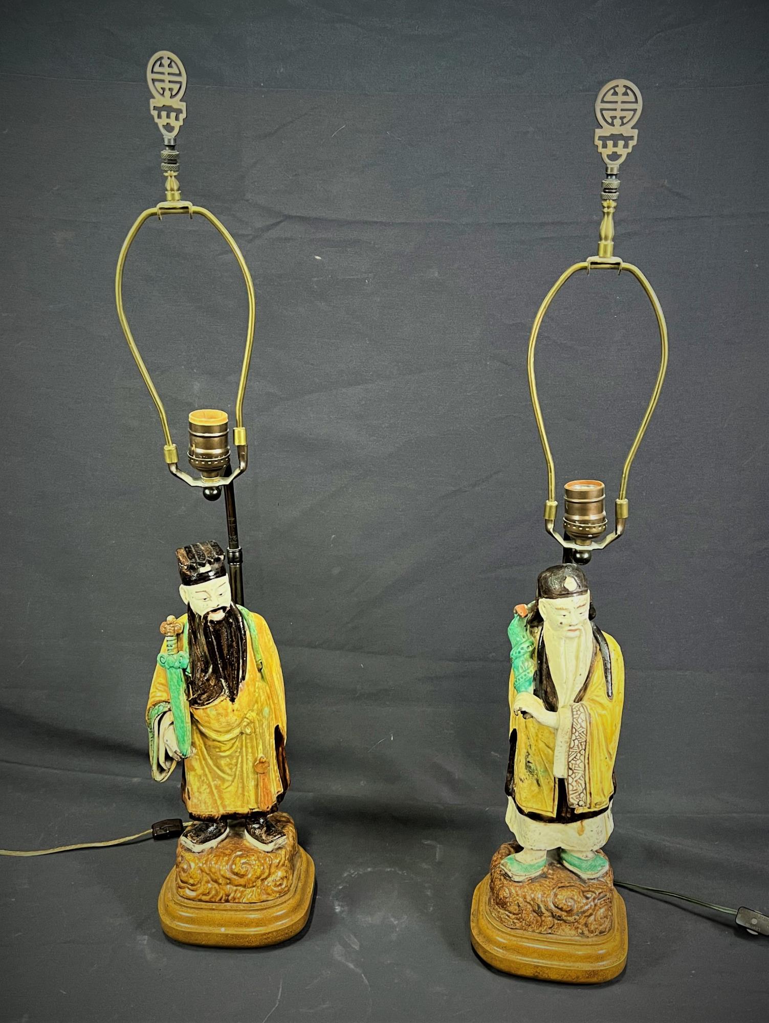 PAIR OF ANTIQUE CHINESE FIGURINE TABLE LAMPS Feb 23, 2022 Lewis