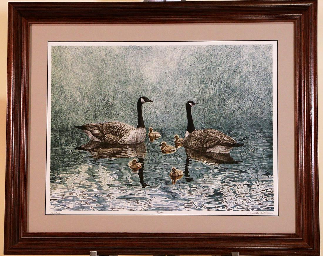 FRAMED GERALD L. LUBECK GEESE LITHOGRAPH 125/275 (1 of 5)