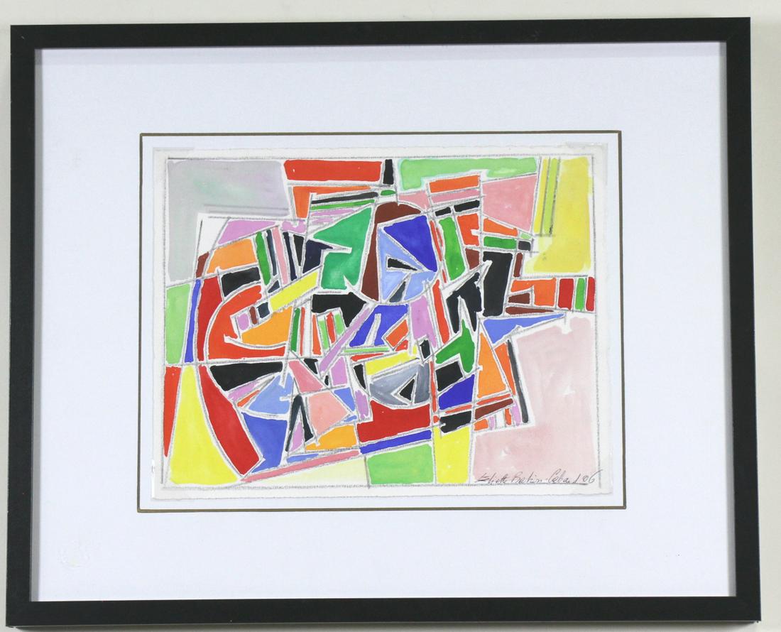 ELLIOT ABSTRACT GOUACHE PAINTING, 2006 (1 of 4)