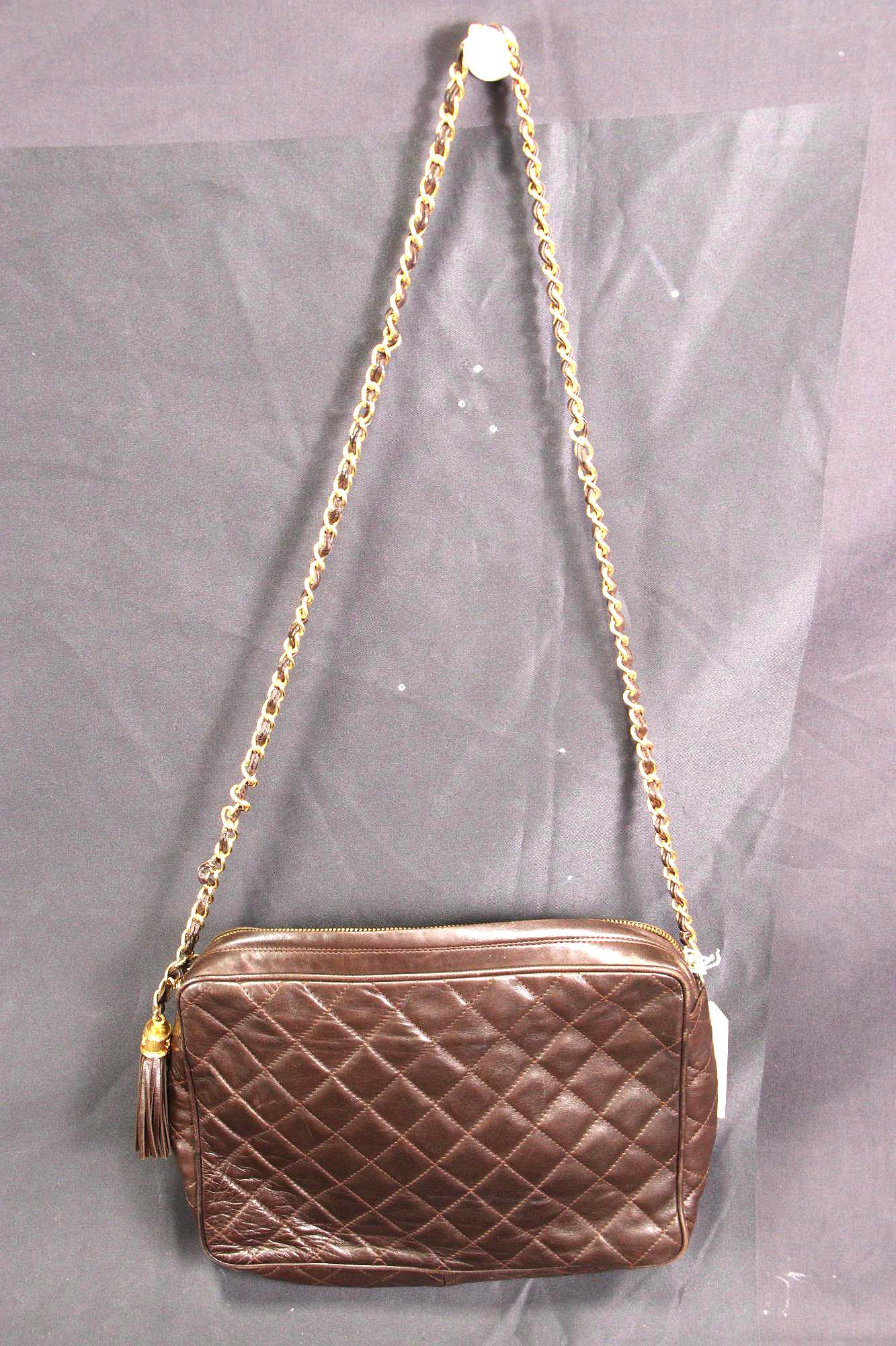 Chanel Brown Leather Tassel Shoulder Camera Bag (1 of 3)