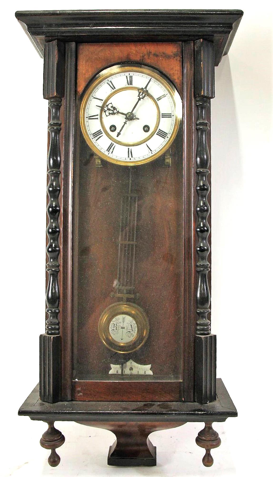 19th CENTURY WALL REGULATOR CLOCK (1 of 3)